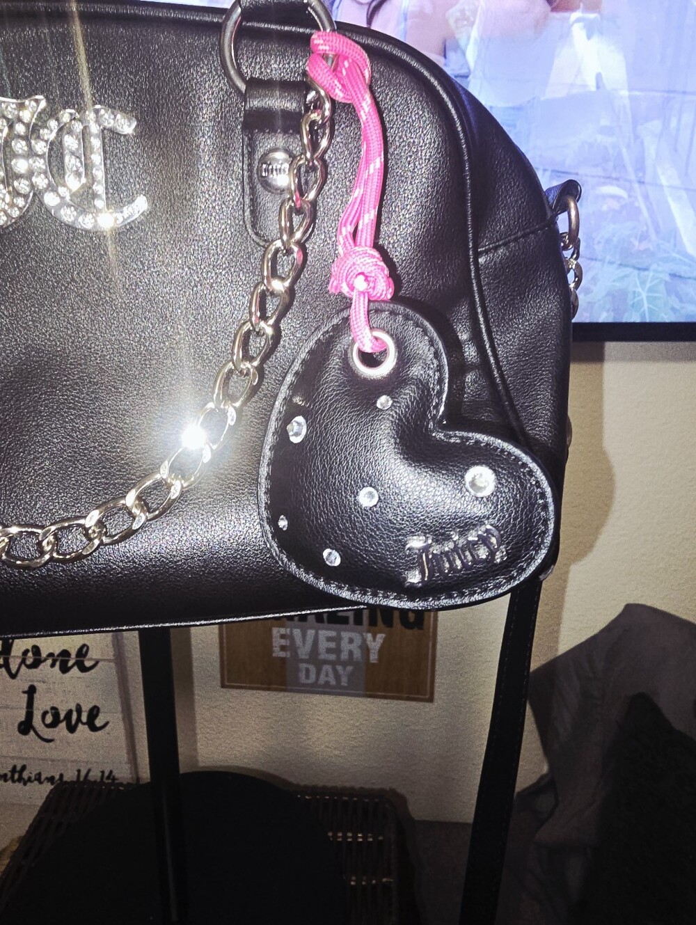 Juicy Couture Black Satchel Handbag - Picture 3 of 11